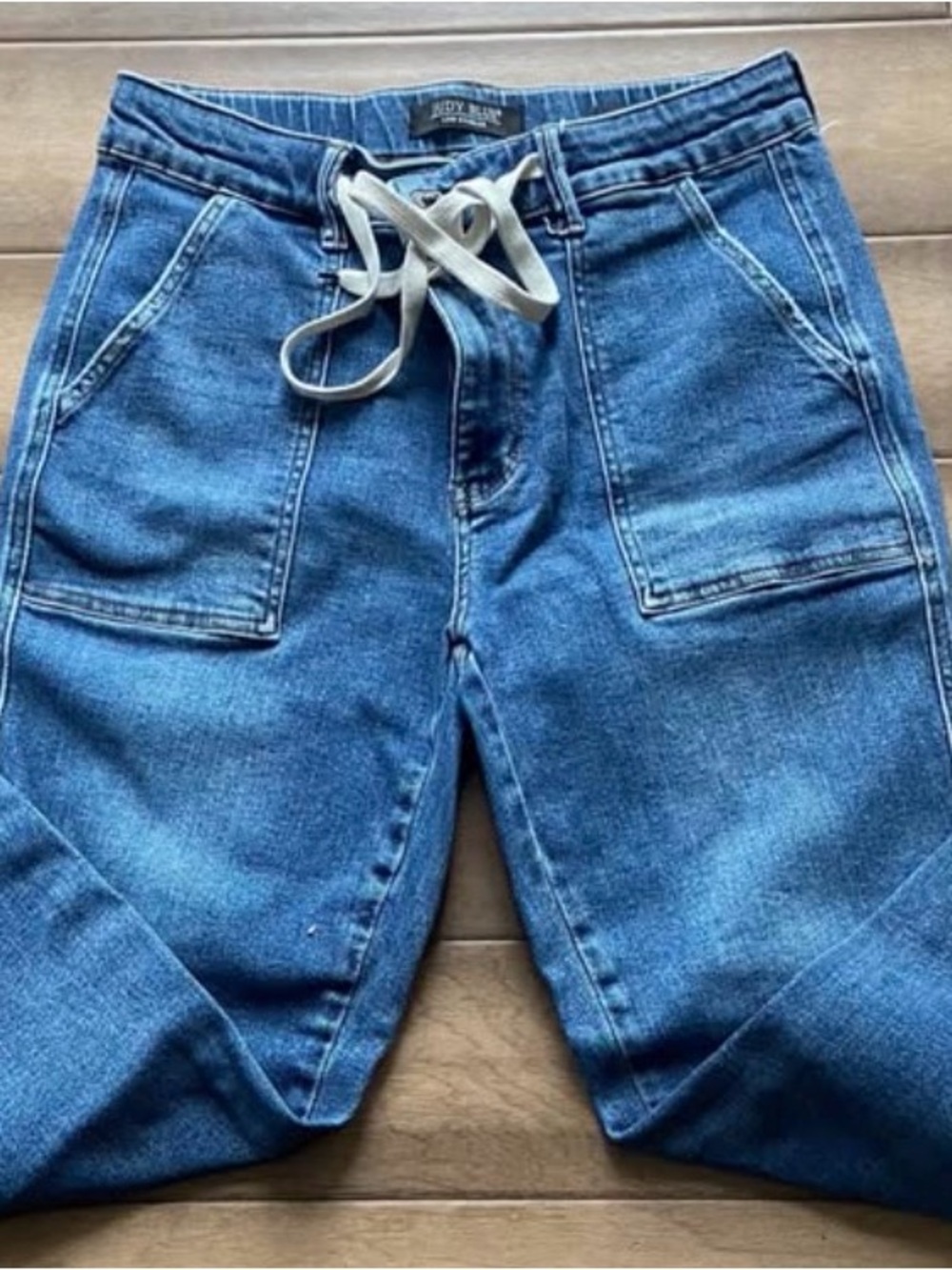 Judy Blue Medium Blue Relaxed Drawstring Jeans